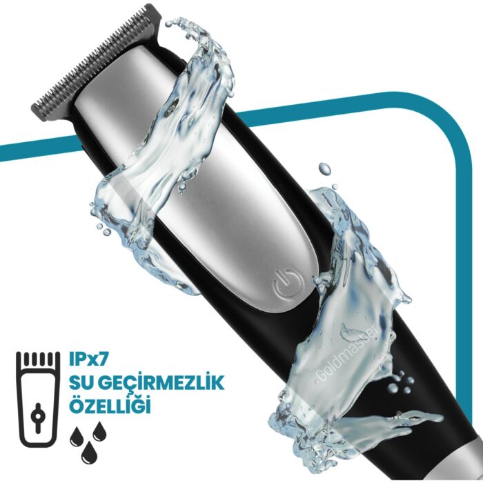 Goldmaster Nobby Ipx7 Su Geçirmez Paslanmaz Çelik Saç Sakal Şekillendirme Kesme Makinesi GM8187 - Görsel 5