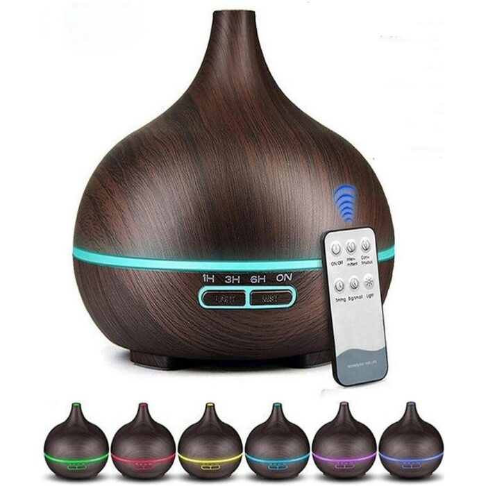 Vothoon Hava Nemlendirici 7 LED Işıklı Aromatik Oda Kokusu  550 ml Kahve Aroma Difüzörü Buhar - Görsel 1