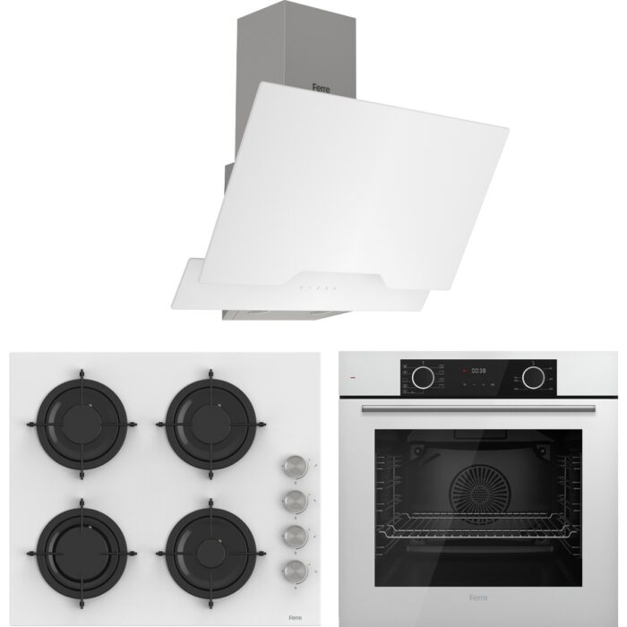 110000265941469.jpg Ferre Fryart Cs Serisi Beyaz Ankastre Cam Set (D064 + CS206 + XE63CB) - Görsel 1