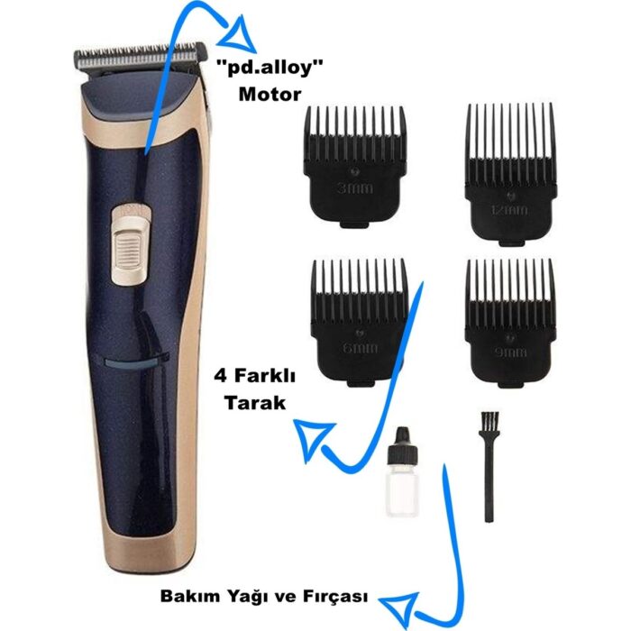 Modanlı Turbo 4x4 TR-650 Profesyonel Saç Sakal Tıraş Makinesi - Görsel 4