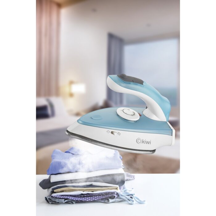 110000281474845.jpg Kiwi Çelik Tabanlı Katlanabilir 1000 Watt Seyahat Ütüsü - Görsel 1