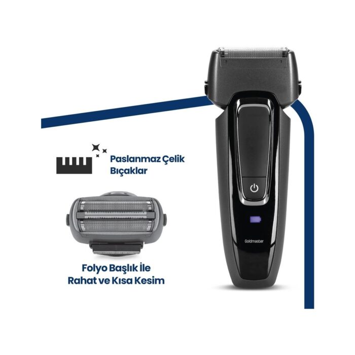 Goldmaster Real GM9119 Islak Kuru Ipx5 Su Geçirmez Li-Ion Bataryalı Sakal ve Favori Şekillendirici Tıraş Makinesi - Görsel 3