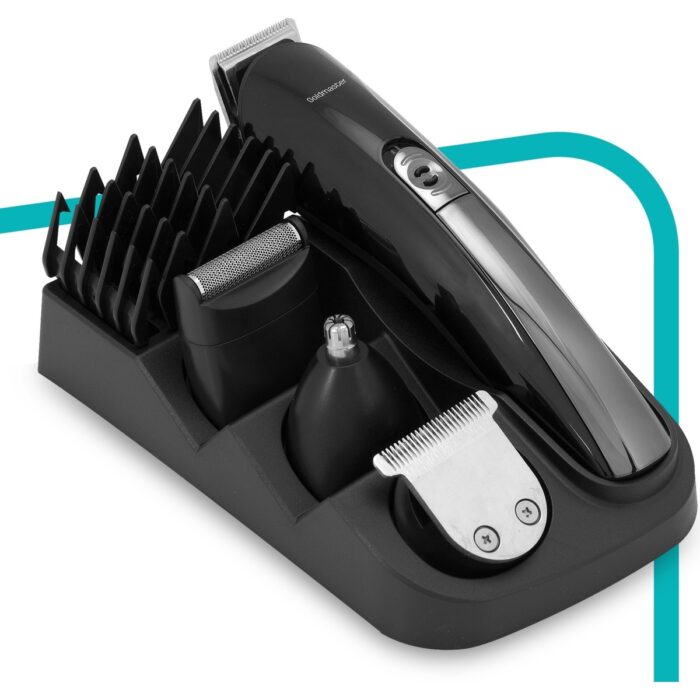 Goldmaster Enerjik Kablolu Kablosuz Hızlı Şarj Paslanmaz Çelik Standlı 12 In 1 Erkek Bakım Seti  GM-9112 - Görsel 2