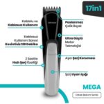 Goldmaster Mega 17 In 1 Erkek Bakım Seti Paslanmaz Çelik Bıçaklı 120 Dk Kablolu Kablosuz Kullanım - Görsel 3