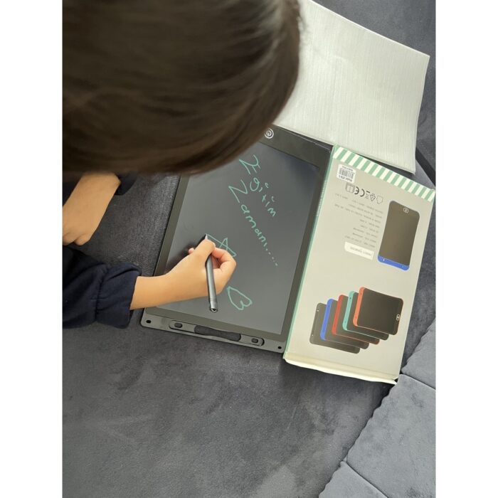 Blic Büyük Digital Çok Amaçlı Yazı Tahtası Grafik Çizim Tableti LCD 12" Inc Ekran Beyaz- Siyah Btb-5 - Görsel 1