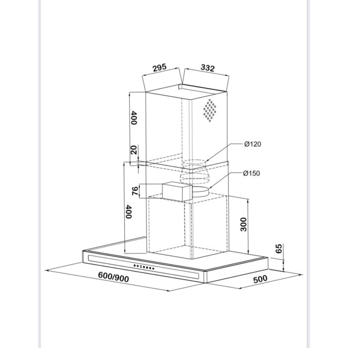Kügerr F10 90 cm Inox Sessiz Davlumbaz - Görsel 3