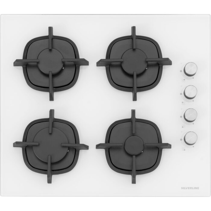 Silverline  Beyaz Cam Ankastre Set 3490 Oslo Beyaz Davlumbaz - CS5343W01 Ocak - BO65E1W01 Fırın - Görsel 3