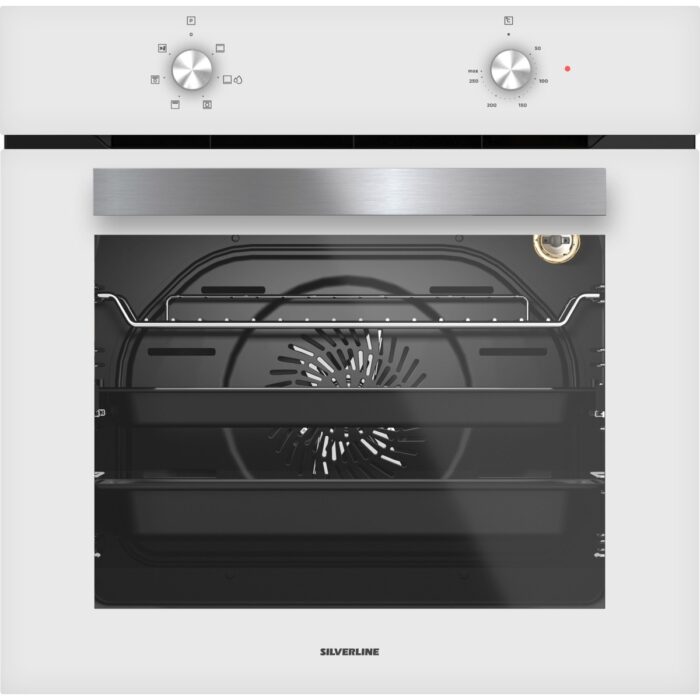 Silverline  Beyaz Cam Ankastre Set 3490 Oslo Beyaz Davlumbaz - CS5343W01 Ocak - BO65E1W01 Fırın - Görsel 4