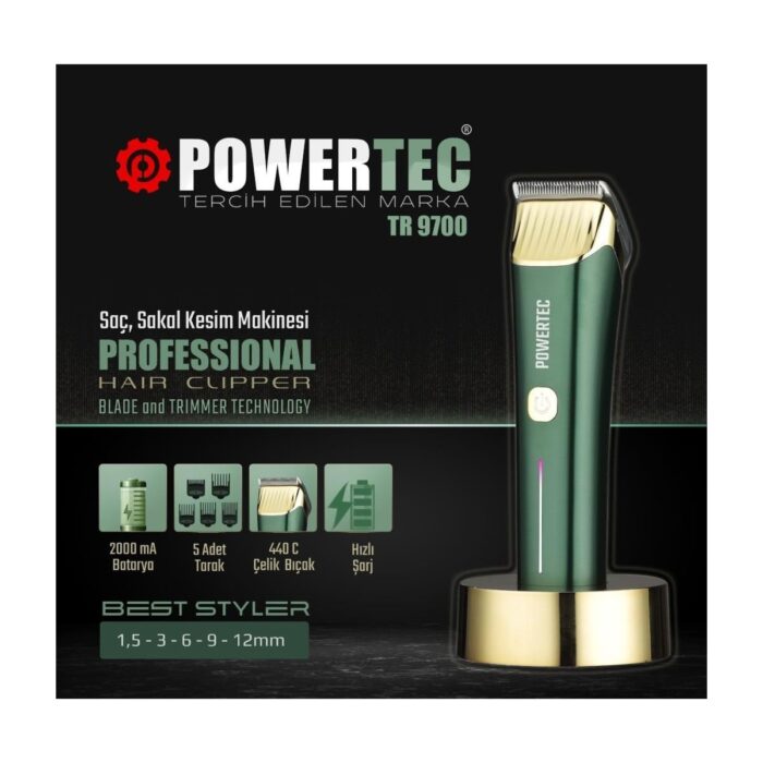 Powertec TR-9700 Saç ve Sakal Tıraş Makinesi - Görsel 5