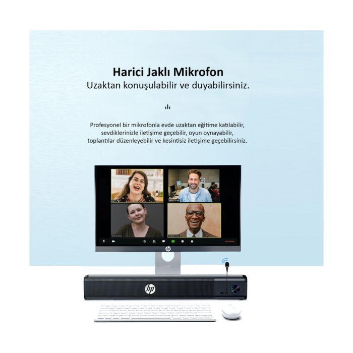 Hp WS10 Pro Kablolu Soundbar Multimedya Hoparlör Speaker 2X3W - Görsel 3