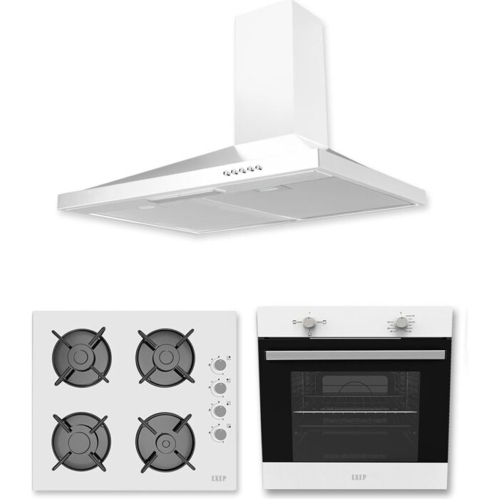 110000316441647.jpg Exep Basic Beyaz 200 3 Lü Ankastre Set (ED400-EO320-EF200) - Görsel 1