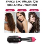 Volemi 1200 W Hava Üflemeli Saç Şekillendirici Düzleştirici Fön Tarağı Saç Kurutma - Görsel 4