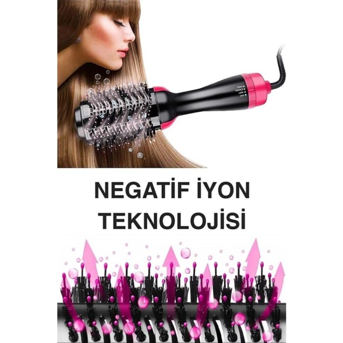 Volemi 1200 W Hava Üflemeli Saç Şekillendirici Düzleştirici Fön Tarağı Saç Kurutma - Görsel 5