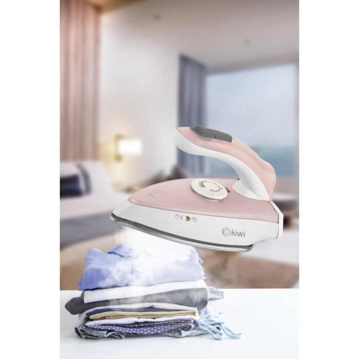 110000344969988.jpg Kiwi Ksı 6316 Çelik Tabanlı Seyahat Ütüsü 1000W Pembe - Görsel 1