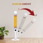 Luxeva Smart-Fr Akıllı Karbon Infrared Ayaklı Isıtıcı IP55 Su Geçirmezlik 2500W - Görsel 3