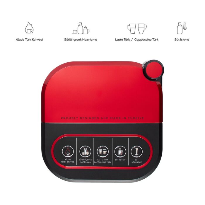 Karaca Hatır Barista Cappuccino ve Türk Kahve Makinesi İmperial Red - Görsel 3