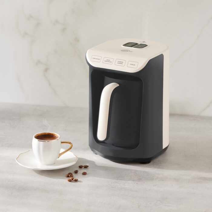 110000360212723.jpg Karaca Hatır Köz Türk Kahve Makinesi Krem 5 Fincan Kapasiteli Bol Köpüklü - Görsel 1