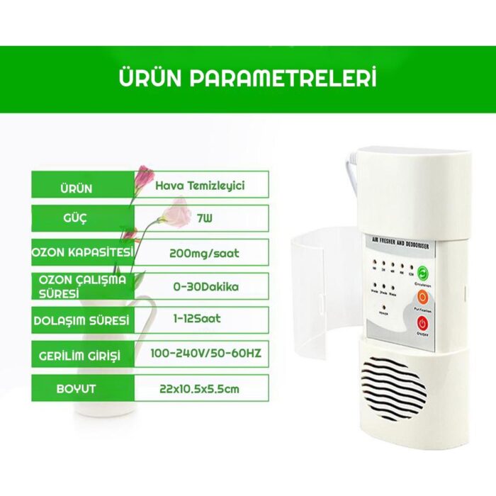 Upway Çok Fonksiyonlu Ozon Cihazı ve Hava Temizleyici Koku Giderici - Görsel 5