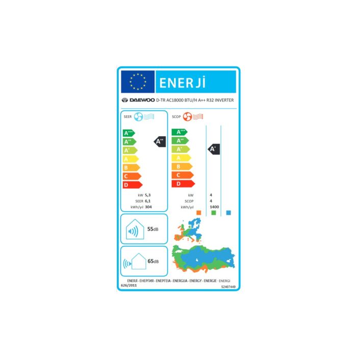 Daewoo D-Tr AC A++ 18000 BTU/h R32 Inverter Duvar Tipi Klima - Görsel 5