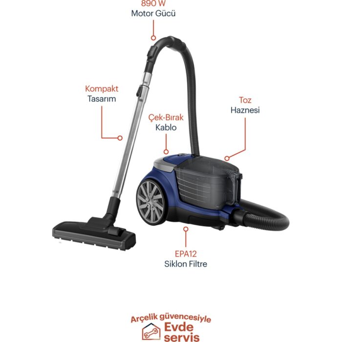 Grundig Vcc 2170 Toz Torbasız Süpürge - Görsel 5