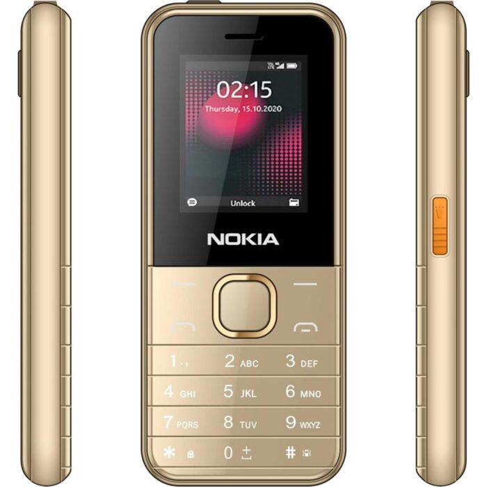 Nokia Kamerasız LED Fenerli Hafıza Kart Girişli Tek Hatlı Tuşlu(Asker Telefonu Hızlı Arama Oyun Fm- Radyo) Gold - Görsel 1