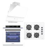 Luxell 88 Lt Platınum Beyaz Ankastre Set