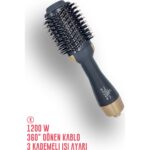 One Step Saç Şekillendirici ve Saç Düzleştirici Fön Tarağı Yeni Model Gold Renk 1200W - Görsel 4