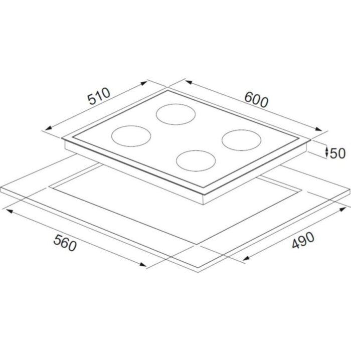 Exep 2'li Beyaz Cam Ankastre Set [F17-GLS640] - Görsel 5