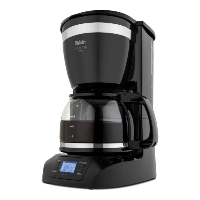 Fakir Coffee Enjoy Timer 1,25 L Filtre Kahve Makinesi – 10 Fincan, Zaman Ayarlı, Sıcak Tutma ve Damlatmama, Siyah - Görsel 4
