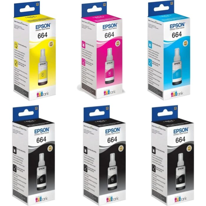 110000405341593.jpg Epson 664 Ecotank L3060 Uyumlu +2 Siyah Hediyeli Mürekkep Seti - Görsel 1