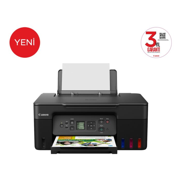 Canon PIXMA G3470 Çok Fonksiyonlu Renkli Mürekkep Tanklı Siyah Yazıcı/Tarama + Fotokopi/Wifi (Canon Eurasia Garantili) - Görsel 2