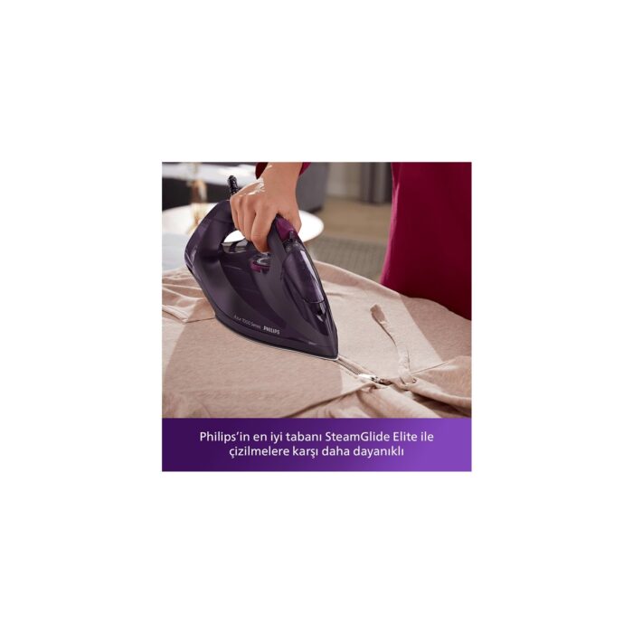 Philips Azur DST7061/30 Buharlı Ütü 3000W SteamGlide Elite 230g Şok Buhar Kireç ve Damlama Önleyici - Görsel 4
