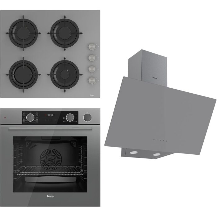 110000426251582.jpg Ferre Steamart&fryart Serisi Buharlı Pişirme Gri Set (CS208 + XE64CPR +D079 ) - Görsel 1