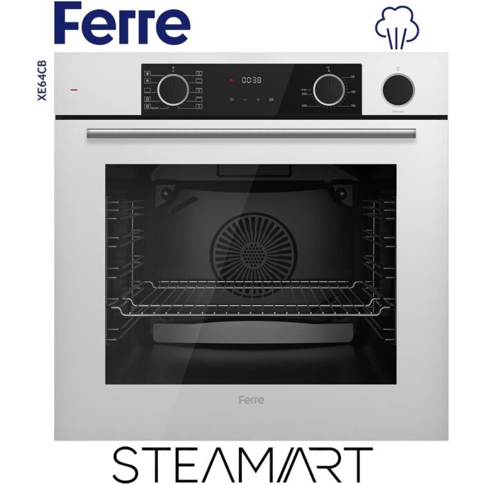 Ferre XE64CB Steamart&fryart Serisi Buharlı Pişirme Beyaz Ankastre Fırın (0+10 Konum) - Görsel 2