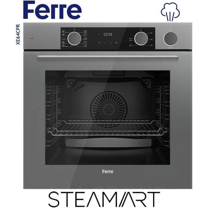 Ferre XE64CPR Steamart&fryart Serisi Buharlı Pişirme Gri Ankastre Fırın (0+10 Konum) - Görsel 2