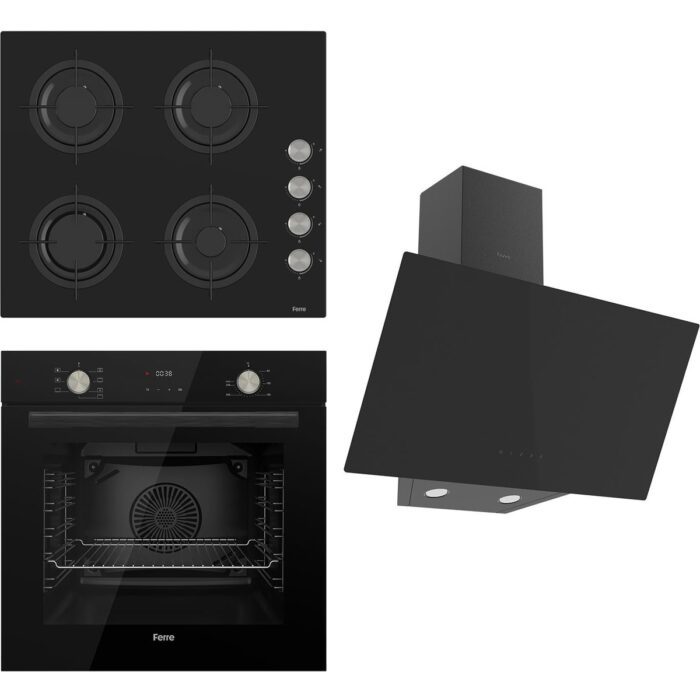 110000426252223.jpg Ferre Flowart Serisi Siyah Set (CS205 + QMS63CS +D077 ) - Görsel 1