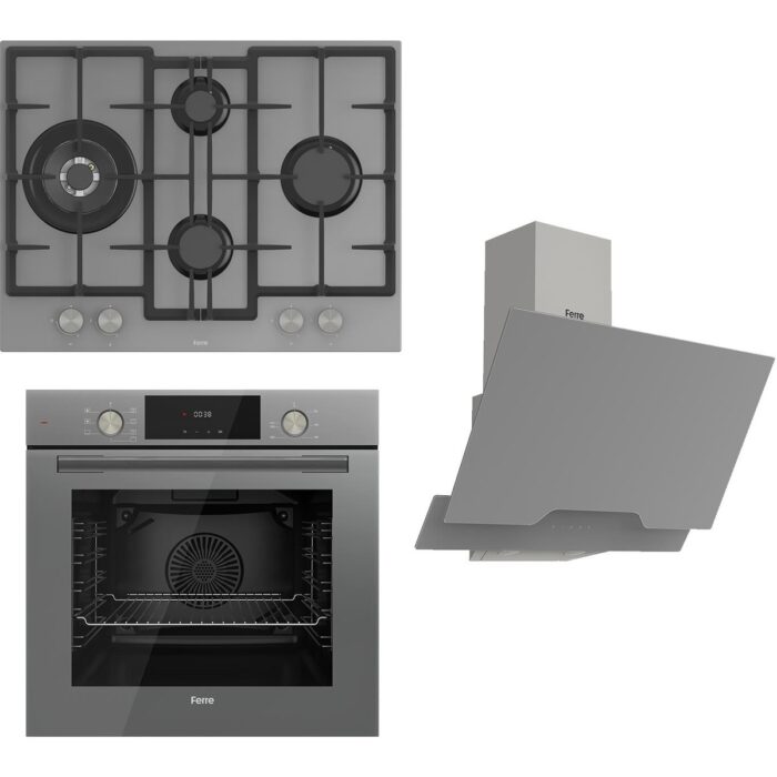 Ferre Flowart  Serisi Gri Set (ED078+ QMS63CPR +D065 ) - Görsel 1