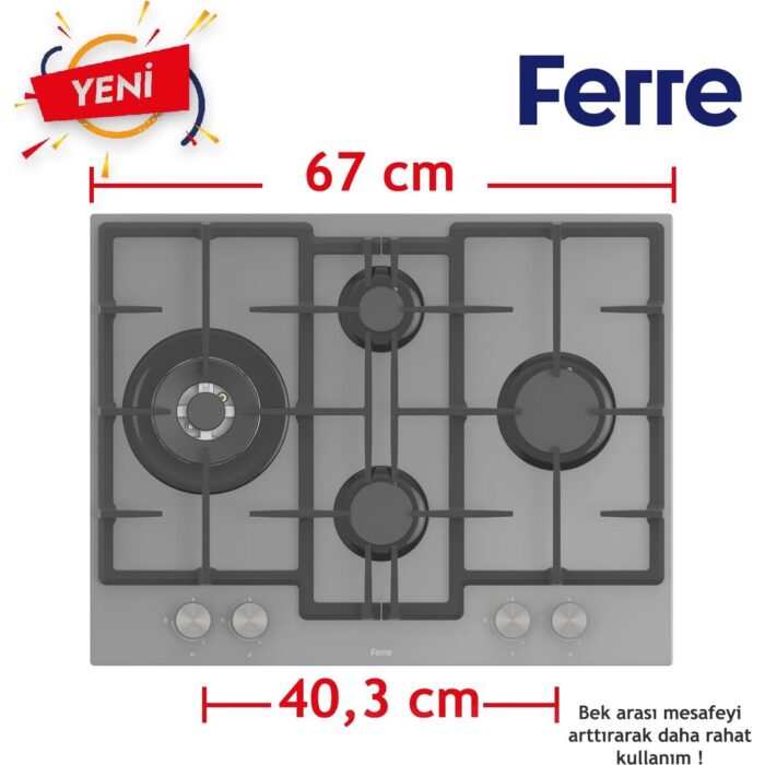Ferre Flowart  Serisi Gri Set (ED078+ QMS63CPR +D065 ) - Görsel 3