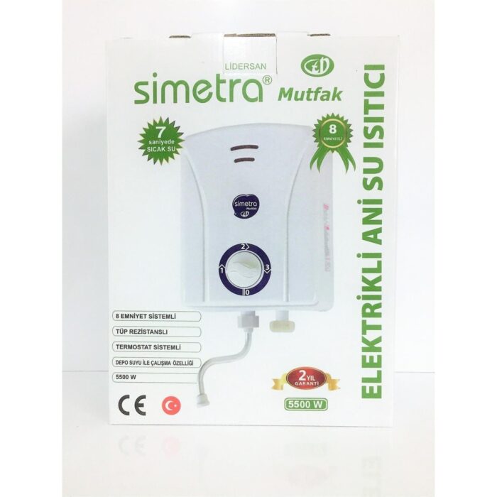 110000427698868.jpg Simetra Mutfak Şofbeni Elektrikli Ani Su Isıtıcısı 5500 W - Görsel 1