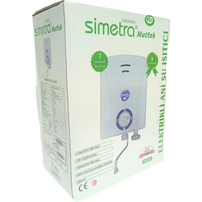 Simetra Mutfak Şofbeni Elektrikli Ani Su Isıtıcısı 5500 W - Görsel 2