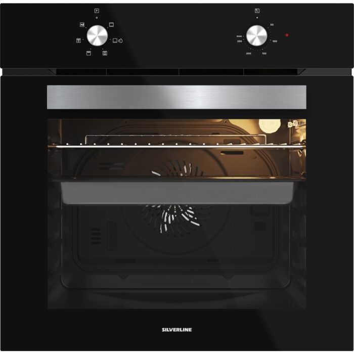 Silverline 3481 Flam - VC8210B01 - BO65E1B01 Siyah Cam Ankastre Set - Görsel 4