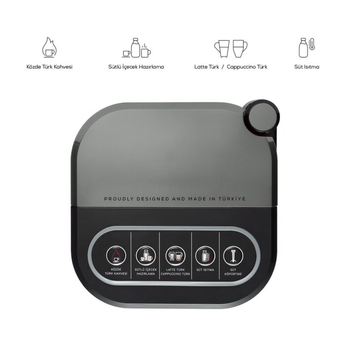 Karaca Hatır Barista Cappuccino ve Türk Kahve Makinesi Antrasit - Görsel 3
