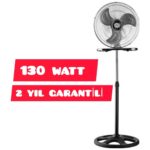 Rubenis 130W Sanayi Tipi Ayaklı Vantilatör - 3'ü 1 Arada, Ultra Geniş Salınım Açısı ile Masaüstü ve Ayaklı Kullanım Seçenekleri - Görsel 2