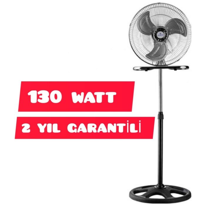 Rubenis 130W Sanayi Tipi Ayaklı Vantilatör - 3'ü 1 Arada, Ultra Geniş Salınım Açısı ile Masaüstü ve Ayaklı Kullanım Seçenekleri - Görsel 2