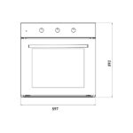 Kumtel Turbo Fanlı Siyah Ankastre Fırın B66 - SF2 ( 4 pro 3 düğme ) - Görsel 3