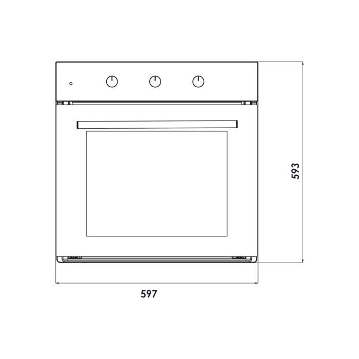 Kumtel Turbo Fanlı Siyah Ankastre Fırın B66 - SF2 ( 4 pro 3 düğme ) - Görsel 3