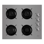 Ferre 2240 Gri 60 cm Emaye Izgaralı Set Üstü Cam Ocak - Doğalgaz