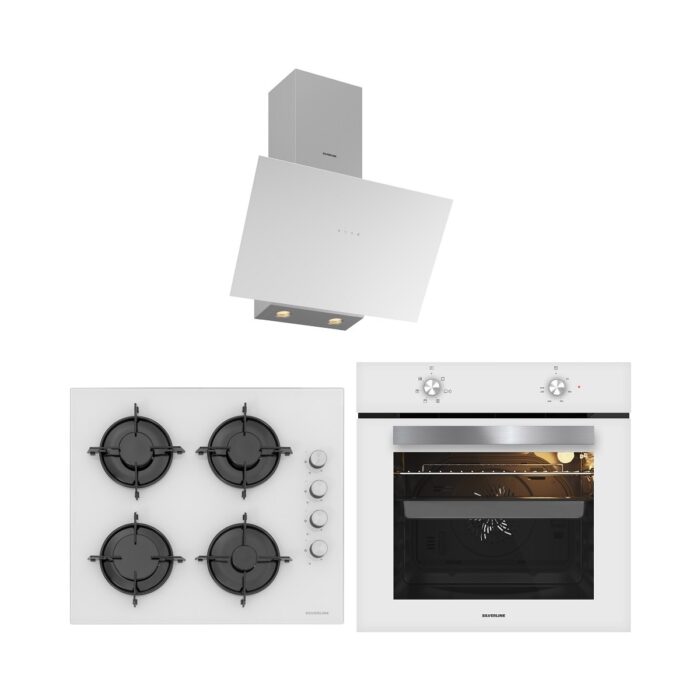 Silverline BO65E1W01-CS5349W01-3481 Flam BeyazCam Ankastre Set - Görsel 1