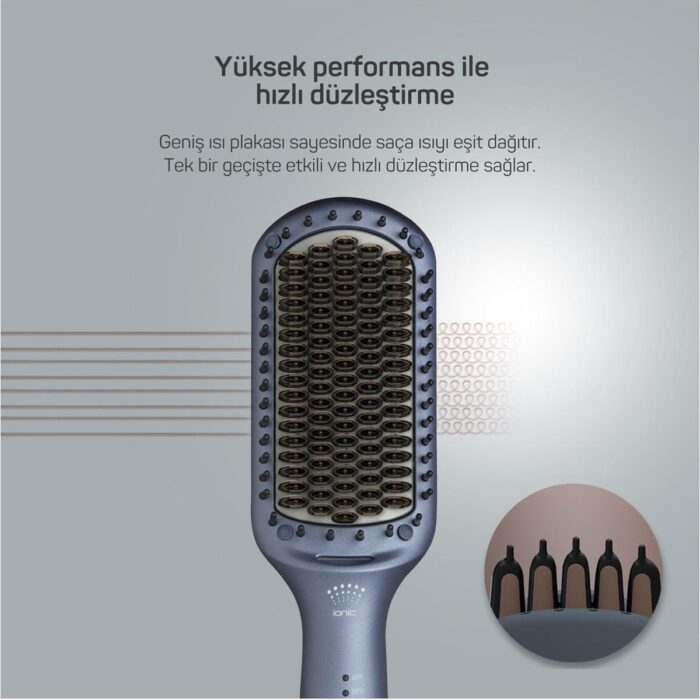 Arzum AR5082-O Superstar Pro Saç Düzleştirici Fırça - Okyanus - Görsel 3