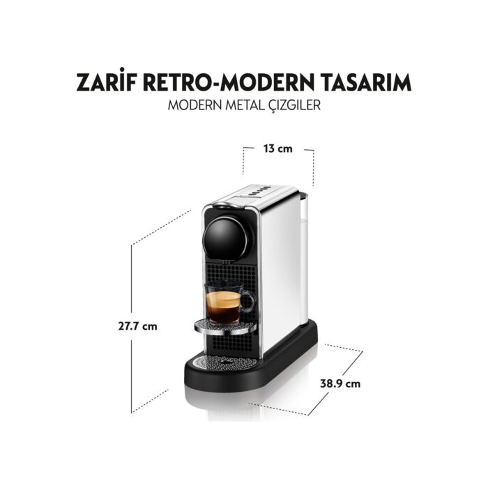 Nespresso C140 Citiz Kahve Makinesi,Platinum - Görsel 2